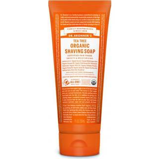 Dr. Bronner's - Organic Shaving Soap (Tea Tree 7 Ounce) - Certificeret organisk sukker og Shikakai -pulver Soothes og fugter til t?t komfortabel