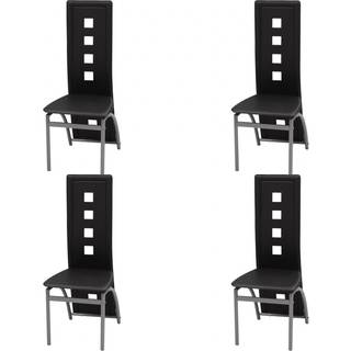 Spisebordsstole Kunstlæder - 4 / Sort