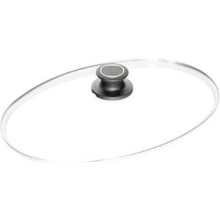 Grydelåg i ovalt glas 35x24 cm med knop - AMT Gastroguss WORLD´S BEST PAN