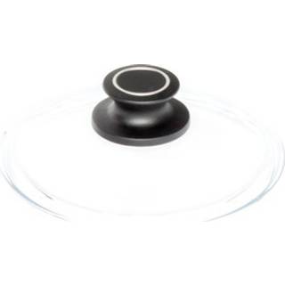 Grydelåg i Rundt Glas med knop - WORLD´S BEST PAN (Flere størrelser) - Ø18 cm