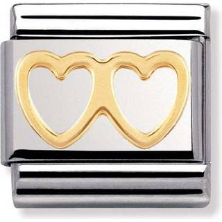 Nomination Double Heart Charm - Stainless Steel - Gold