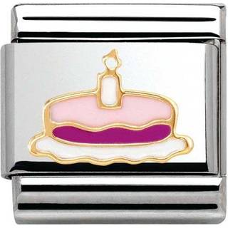 Nomination Pink Cake & Candle Charm - Enamel