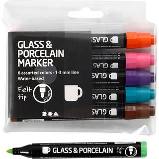 Glas- og porcelænstusser | 1-3 mm | Supp. farver