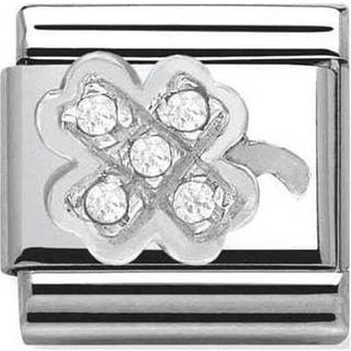 Nomination Classic - SilverShine aus Edelstahl mit 925er Silber und Zirkonia - Kleeblatt - 330304/07 - silber