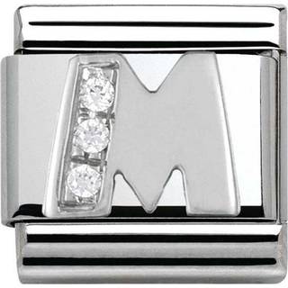 Nomination Silver Cubic Zirconia Letter Charm - M