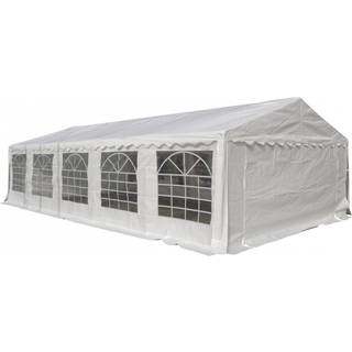 Luksus partytelt 5x10 m, 56 pers., PVC, hvid