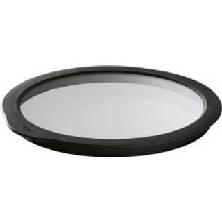 Rösle Frischhaltedeckel aus Glas 8 cm mit Silikonrand - Schwarz
