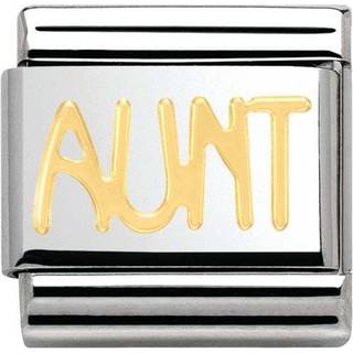 Nomination Charm Aunt - Stainless Steel - Gold