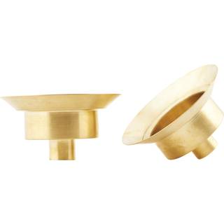 Fyrfadsstage, Lid, Ø 10,5 cm, antik messing