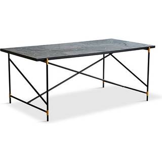 HANDVÄRK Furniture Dining Table 185 Black Frame White Marble