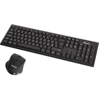 Sandberg Wireless Office Desktop Set - Tastatur & Mus sæt - Nordisk - Sort