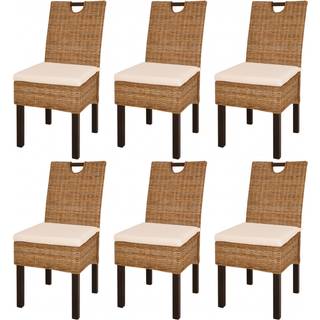 Spisebordsstole 2 Stk. Kubu-Rattan Mangotræ - 6