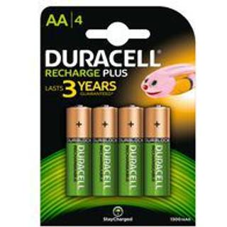 Duracell genopladelige batterier AA 4-pk.