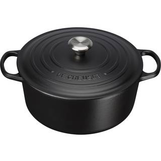 Le Creuset støbejernsgryde 28 cm signature mat sort