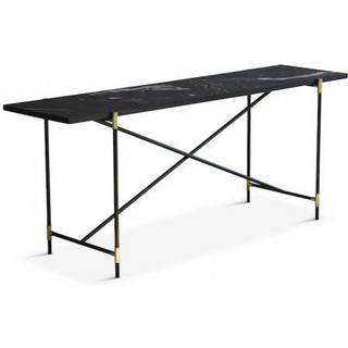 HANDVÄRK Furniture Console Black Frame Light Grey Marble