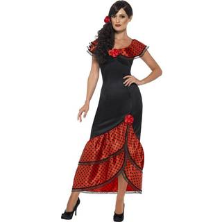 (Stor) Spansk Flamenco Senorita Kostume