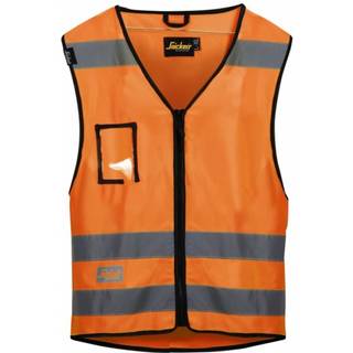 Klasse 2 high-vision vest med lynlås