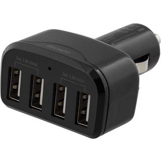 DELTACO Billader, 4x USB porte, 4,8A