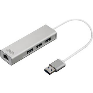 Digitus Usb-c Network Card With Built In Usb Hub Usb 3.2 Gen 1 (3.1 Gen 1) Type-a