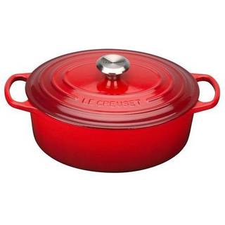 Le Creuset Bräter Signature Oval Gusseisen Kirschrot 35cm