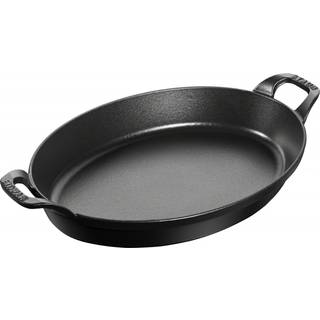 Ovalt ovnfad, støbejern, 37cm, Black - Staub
