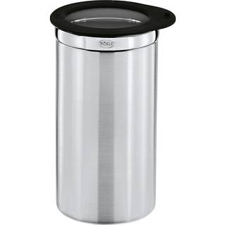 Rösle Kaffeedose 20 cm mit Frischhaltedeckel aus Glas für 500 g Kaffee - Silber