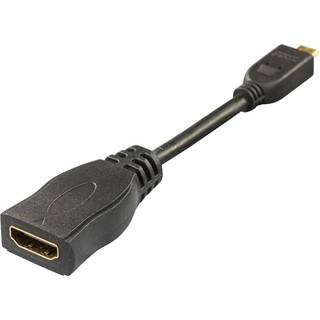 DELTACO HDMI adapter, micro HDMI han til hun, sort