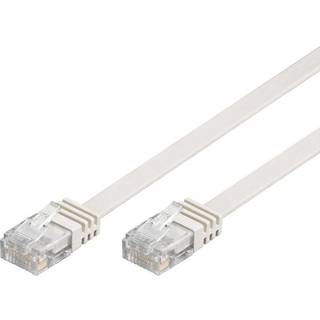 CAT6 U/UTP Flat netværkskabel, RJ45 - Hvid | 2,0 meter | PRIS-MATCH