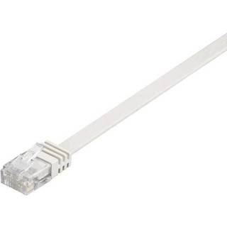 CAT 6 fladt patchkabel, U/UTP, light brun, 15m