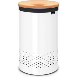 Brabantia vasketøjskurv - hvid med Kork låg - 60 liter