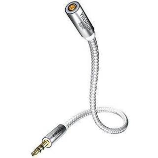 Inakustik Premium MiniJack stereo forlænger lydkabel (3.5 mm. Jack han - hun) | 3 meter