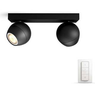 FORÅRSUDSALG - Philips Hue Buckram 2 spots inkl. Dimmer Switch - Hvid
