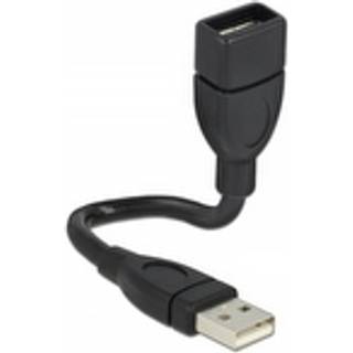 Delock USB-A 2.0-kabel han til USB-A 2.0 hun ShapeCable 15 cm