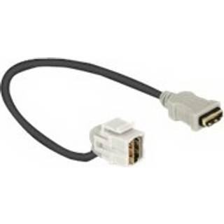 DeLOCK Keystone with cable, HDMI, 22cm, grey