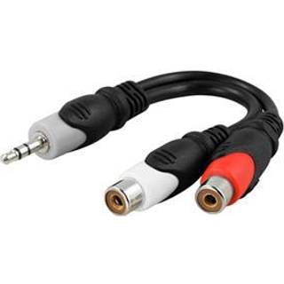 InLine 2 x RCA hun - 3,5 mm hankel -kabel, 20 cm