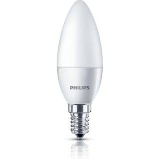 Philips LED 25W  kerte  varm hvid  E14  mat  ikke dæmpbar  1 stk - 8718696474914 ✓ På lager - klar til levering og afhentning