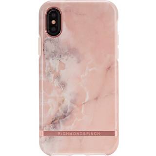 Richmond And Finch Black Marble - Silver iPhone X/Xs Cover