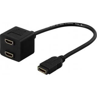 HDMI-adapter / Full HD i 60Hz / 1xHDMI ho til 2xHDMI ho / 19-benet