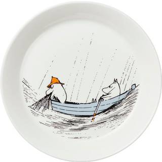 Moomin Arabia Mumi Tallerken Ø19cm Trofast Mod Deres Oprindelse - Kaffekopper Porcelæn Hvid - 1024601