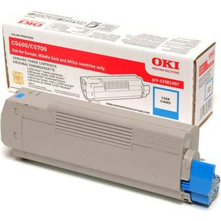 OKI Tonerkassette cyan 2.000 sider 43381907