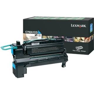 Lexmark C792A1CG Cyan Lasertoner, 6.000 sider
