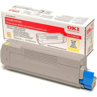 OKI C 5600/5700 Y - Gul 2000 sider - Original lasertoner 43381905