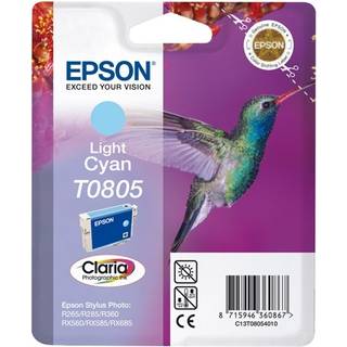 Epson T0805 - C13T08054011 blækpatron lys cyan 7,4 ml, original