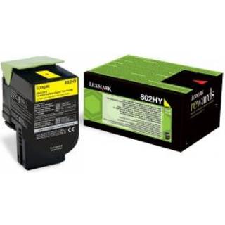 80C2HY0 LEXMARK 802HY RP TONER CARTRIDGE YELLOW 3K FOR CX-410DE