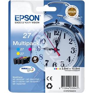 Epson 27 T2705 combo pack 3 stk - C13T27054012 C/M/Y 10,8 ml Original blækpatron