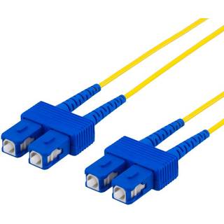 DELTACO fiber cable SC - SC, duplex, singlemode 15m