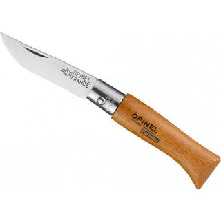 Foldekniv af kulstofstål, træskaft - Opinel - 4 cm
