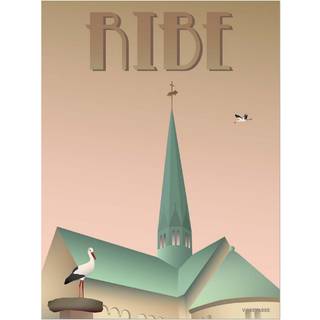 Tilbud: Spar 40% - Ribe Storkene - Plakat 50x70 cm fra ViSSEVASSE