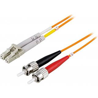 DELTACO Fiber cable LC - ST, duplex, multimode, 1m