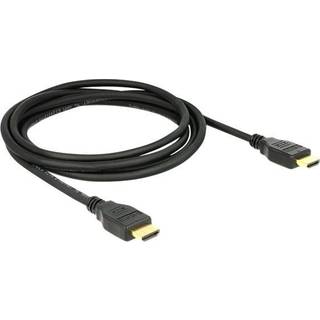 Delock High Speed HDMI-kabel med Ethernet HDMI A-han til HDMI A-han 3D 4K 1m